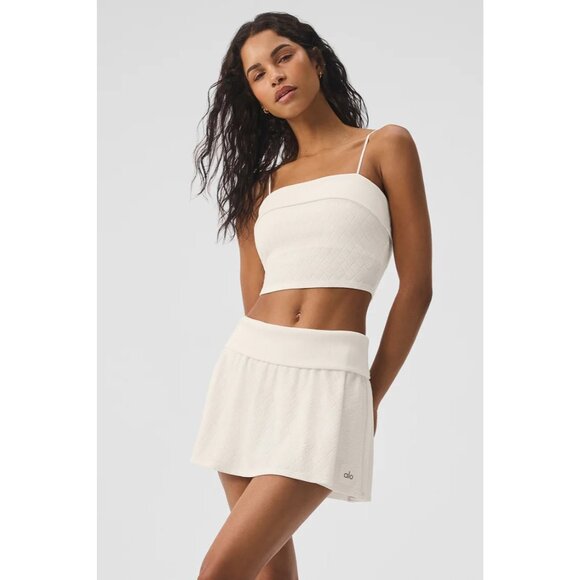 ALO Yoga Doubles Only Skirt in Ivory - Picture 2 of 7